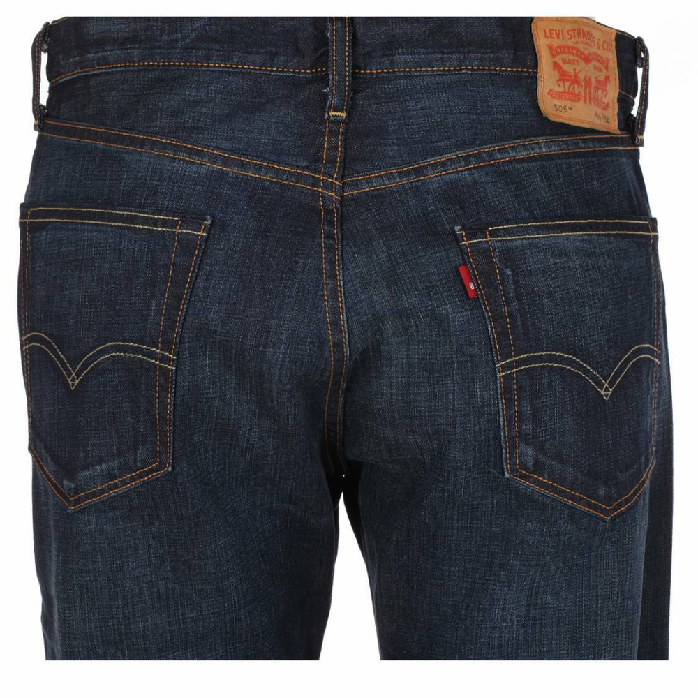 SOLD jeans levis mens 505 original fit straight leg zip - Picture 2 of 3